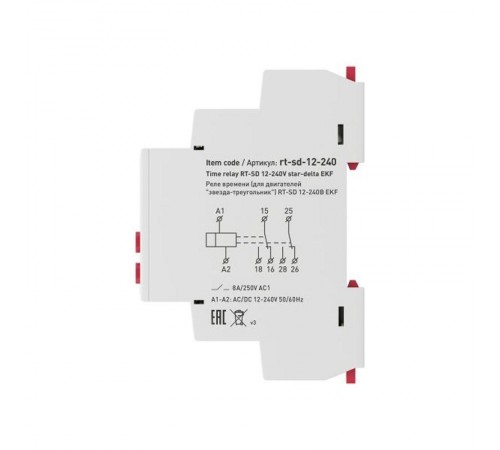 Реле времени (для двигателей "звезда-треугольник") RT-SD 12-240В EKF PROximart-sd-12-240EKF