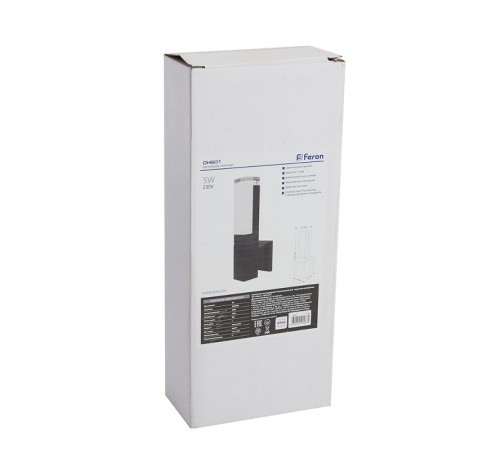 Светодиодный светильник аритектурный 5W, 250Lm, 4000K черный DH601 (на стену)  11705  FERON