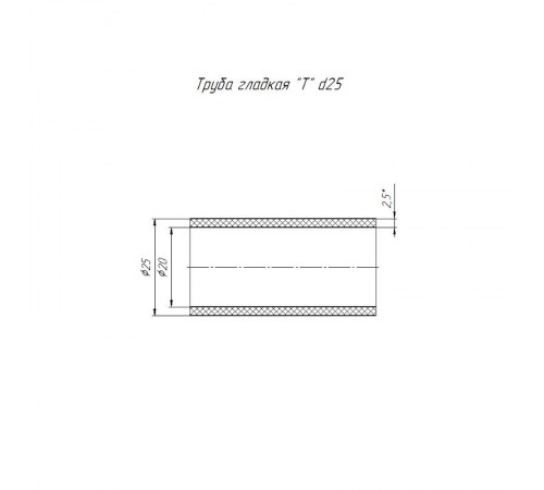 Труба гладкая ПНД 3-х метровая 25т черная (2,3мм) (120м/уп)  PR14.0102  Промрукав