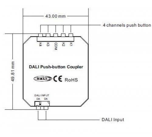 INTELLIGENT ARLIGHT Конвертер DALI-309-4-D2-IN (DALI-BUS, Free purpose) (INTELLIGENT ARLIGHT, Пластик)  032882  Arlight