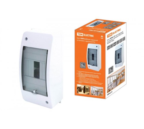 Бокс пластиковый навесной КМПн 2/4 для наружной установки с крышкой IP42, (ВхШхГ) 426х408х796мм  SQ0907-0004  TDM