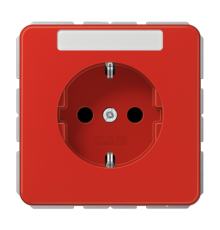 Штепсельная розетка SCHUKO 16A 250V~ с защитой от детей и полем для надписи; красная  CD1520BFKINART  Jung