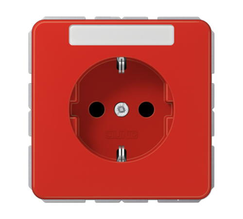 Штепсельная розетка SCHUKO 16A 250V~ с защитой от детей и полем для надписи; красная  CD1520BFKINART  Jung