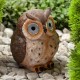 Cветильник садовый декоративный Сова коричневая на солнечной батарее ERAFYS01-12 полистоун, 13 см  Б0044844  ЭРА