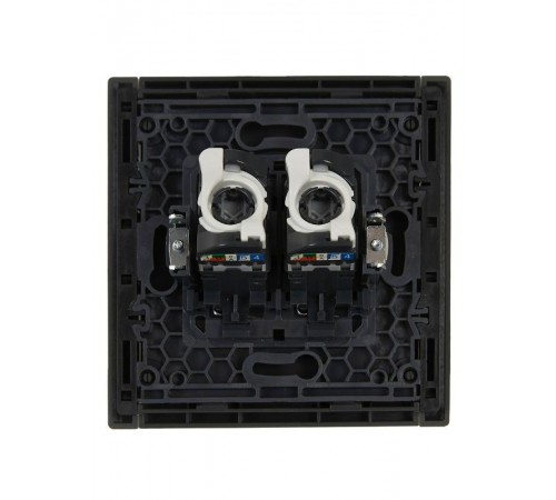 FORTE&PIANO Розетка комп. 2-ая RJ45 кат.5E FP333 серый  FP-K20-1-K03  IEK