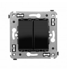 Кнопка двухклавишная в стену, "Avanti", "Черный квадрат"  4402154  DKC