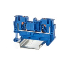 Клемма проходная, зажим push-in, 2 точки подключения, 4 кв.мм, синяя  VPR-4-BU  DKC