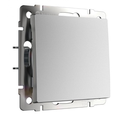 W1110065 Выключатель одноклавишный (серебряный матовый)  a063606  Werkel