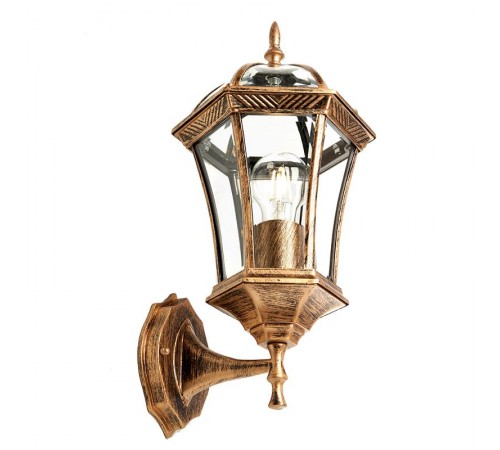 Светильник декоративный уличный PL621 60W 230V E27 225*205*540мм черное золото (на стену вверх)  11617  Feron