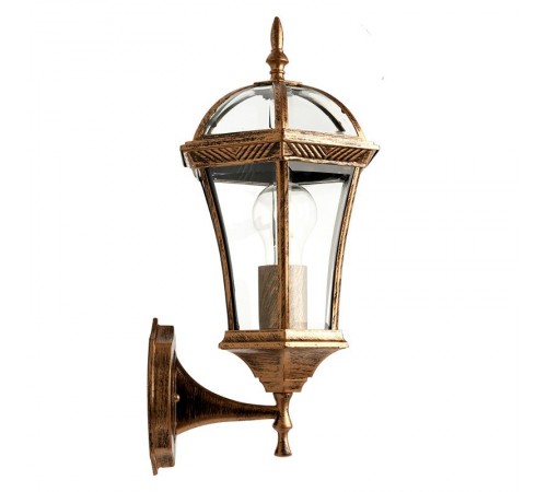 Светильник декоративный уличный PL621 60W 230V E27 225*205*540мм черное золото (на стену вверх)  11617  Feron