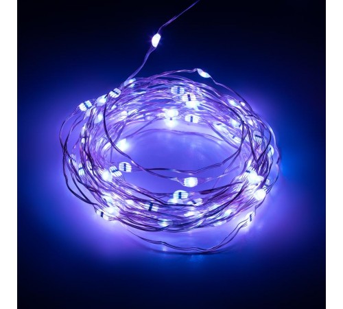 Гирлянда Нить ЕGNIG - PU с пультом, RGB, 5 м, 220 V, с таймер, с музыкой, управляемая, IP20  Б0055994  ЭРА