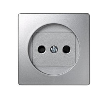 Simon 73 Накладка со шторками на розетку б/з, S73 Loft, алюминий  73040-63  Simon