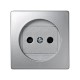 Simon 73 Накладка со шторками на розетку б/з, S73 Loft, алюминий  73040-63  Simon