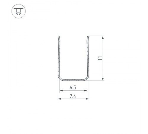 Профиль гибкий ARL-MOONLIGHT-1206-2x500 ANOD (Arlight, Алюминий)  029824  Arlight