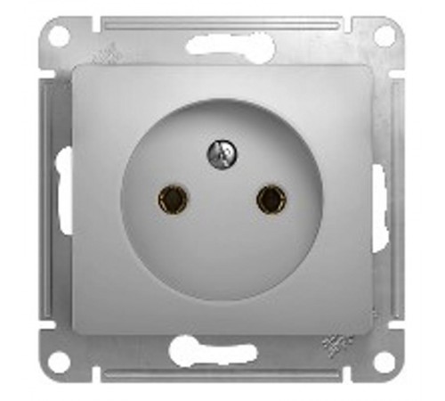 Glossa Алюминий Розетка без заземления  GSL000341  SE