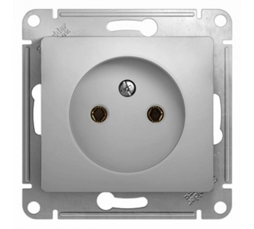 Glossa Алюминий Розетка без заземления  GSL000341  SE