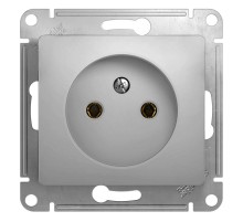 Glossa Алюминий Розетка без заземления  GSL000341  SE