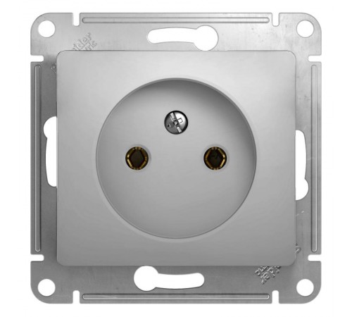 Glossa Алюминий Розетка без заземления  GSL000341  SE