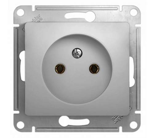 Glossa Алюминий Розетка без заземления  GSL000341  SE