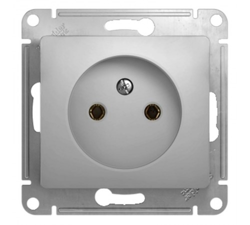 Glossa Алюминий Розетка без заземления  GSL000341  SE