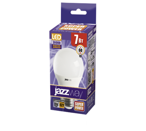 Лампа светодиодная LED 7Вт Е27 220В 5000К PLED- SP G45 шар  1027887-2  Jazzway