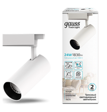 Светильник светодиодный трековый цилиндр 24W 1830lm 4000K 180-240V IP20 65*210мм белый угол 24  TR070  Gauss