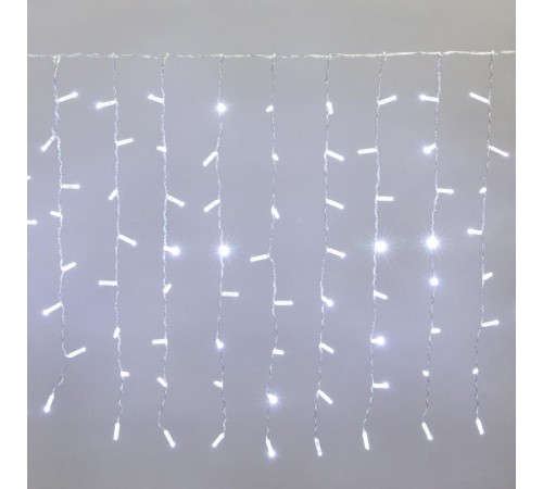 Гирлянда "Светодиодный Дождь"  2x0,8м, прозрачный провод, 230 В, диоды Белые, 160 LED  235-105  NEON-NIGHT