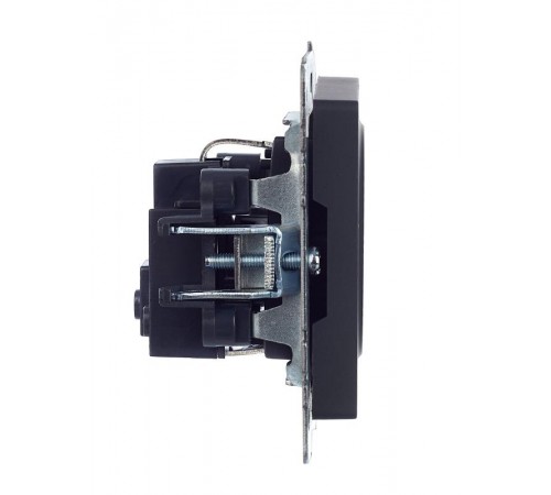 BRITE Розетка с заземлением без шторок 16А РС11-1-0-БрГ графит   BR-R11-16-K53  IEK