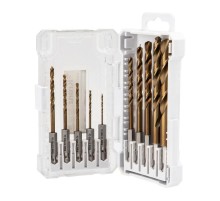 Набор сверл по металлу "Кобальт", 1,5-10 мм, Р6М5К5, шестигранный хвостовик, 10 шт.  KR-91-0634-1  KRANZ