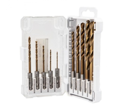 Набор сверл по металлу "Кобальт", 1,5-10 мм, Р6М5К5, шестигранный хвостовик, 10 шт.  KR-91-0634-1  KRANZ