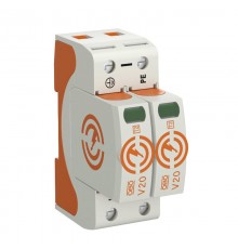 Устройства защиты от импульсных перенапряжений УЗИП для силовых сетей 2 пол. (Класс II), 550 В (V20-2-550)  5095212  OBO Bettermann