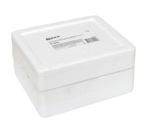 Лючок напольный C-Line 8 IP30 на 8 модулей=4поста, 169х141х72мм (с приборной рамкой) RAL 7012  cl-ln-8  EKF