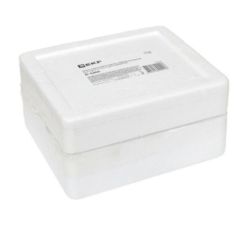 Лючок напольный C-Line 8 IP30 на 8 модулей=4поста, 169х141х72мм (с приборной рамкой) RAL 7012  cl-ln-8  EKF