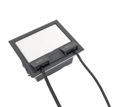 Лючок напольный C-Line 8 IP30 на 8 модулей=4поста, 169х141х72мм (с приборной рамкой) RAL 7012  cl-ln-8  EKF