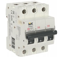 Выключатель автоматический трехполюсный M10N 3P C 1А 10кА ARMAT  AR-M10N-3-C001  IEK