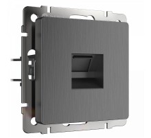 W1181004/ Электроустановочные изделия - Розетка Ethernet RJ-45 (графит рифленый)  a050748 Werkel