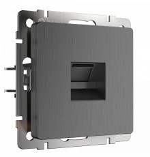 W1181004/ Электроустановочные изделия - Розетка Ethernet RJ-45 (графит рифленый)  a050748 Werkel