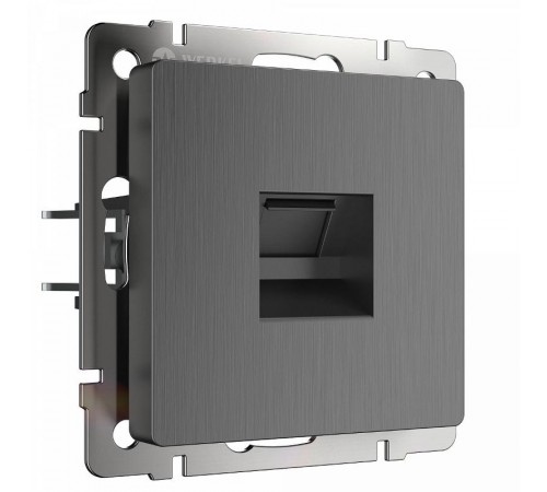 W1181004/ Электроустановочные изделия - Розетка Ethernet RJ-45 (графит рифленый)  a050748 Werkel