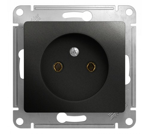 Glossa Антрацит Розетка без заземления, 16А  GSL000741  SE
