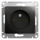 Glossa Антрацит Розетка без заземления, 16А  GSL000741  SE