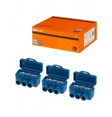 Клемма винтовая изолированная КВИ-3 для Al и Cu проводов (6,0мм2) синяя  SQ0510-0604  TDM