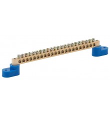 Шина N "ноль" на двух угловых изол ШНИ-8х12-22-У2-синий NO-222-74 Б0033452  ЭРА