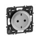Celiane Титан Розетка с плоской лицевой панелью с/з, безвинт зажим (накладка+механизм)  067167  Legrand