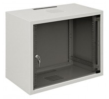 Шкаф настенный WZ-3504-01-05-011 (19"),серия SJ2,18U,871x600х400,со стекл.дв.ю,сер. (RAL 7035) (SJ-118) собр.  15708  Zpas