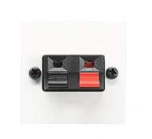 Механизм аудиоразъёма для подключ громкоговор./динамиков ("прищепки"),"чёрн+крас",2модул, серия Zenit, цв.альпийский  белый  2CLA225710N1101  ABB