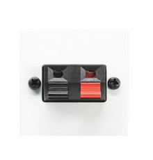 Механизм аудиоразъёма для подключ громкоговор./динамиков ("прищепки"),"чёрн+крас",2модул, серия Zenit, цв.альпийский  белый  2CLA225710N1101  ABB