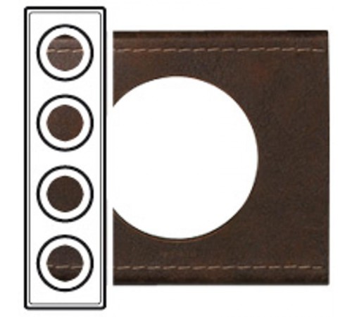 Celiane Коричневая текстурная кожа Рамка 4-я (2+2+2+2 мод)  069404  Legrand