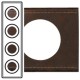 Celiane Коричневая текстурная кожа Рамка 4-я (2+2+2+2 мод)  069404  Legrand