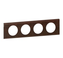 Celiane Коричневая текстурная кожа Рамка 4-я (2+2+2+2 мод)  069404  Legrand
