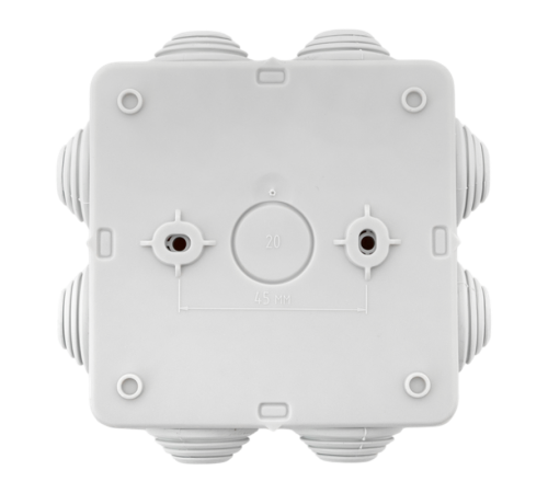 Коробка КУП-030-031 с крышкой наружная (85х85х40) для прямого монтажа 8 мембр. вводов серая IP55  plc-kmr-030-031-g  EKF